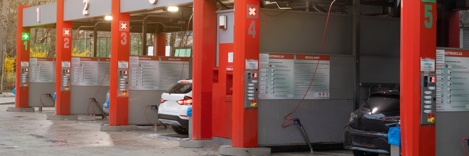 Carwash red 5 bays Self Serve Carwash